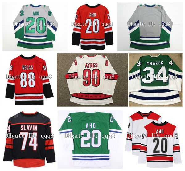 Maillot de hockey Sebastian Aho Brent Burns Hurricanes Martin Necas Hartford Whalers Ron Francis Max Pacioretty Andrei Svechnikov Teuvo Teravainen Martin Necas