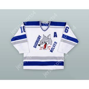 Personnalisé NICK FOLIGNO 16 SUDBURY WOLVES MAILLOT DE HOCKEY BLANC NOUVEAU Top cousu S-M-L-XL-XXL-3XL-4XL-5XL-6XL