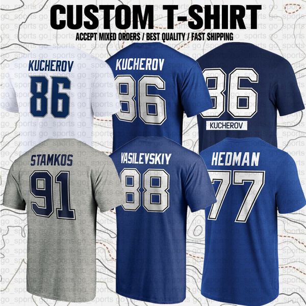 T-Shirt personnalisé de marque pour Fans du Club de Hockey des états-unis, Nikita Kucherov, Steven Stamkos, Andrei Vasilevskiy