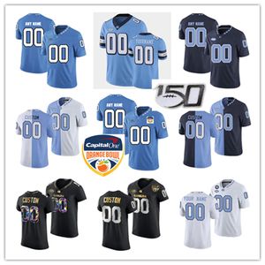 Maillot de football personnalisé North Carolina Tar Heels 55 Chris Hanburger Julius Peppers Garrett Walston Greg Ross Giovani Bernard Greg Ellis Harris Barton Kelvin Bryant