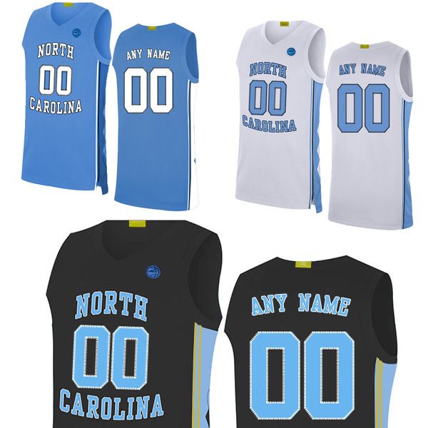 Custom North Carolina Tar Heels jerseys hombres universidad blanco azul negro nosotros bandera moda personalizar baloncesto universitario desgaste adulto tamaño jersey cosido