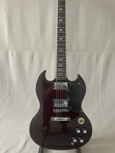 Guitare électrique personnalisée OEM Factory G400 Wine Red 6 Stings