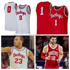 Maillots de basket-ball personnalisés Ohio State Buckeyes 23 Zed Key Scotty Middleton Roddy Gayle Jr. Bruce Thornton Taison Chatman Dale Bonner Jamison Battle Evan Mahaffey