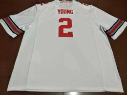 Custom Ohio State Buckeyes Chase Young # 2 Football Jersey Size S-4XL ou Custom n'importe quel nom ou numéro de numéro