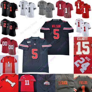 Aangepaste Ohio State Football Jersey College Teague III Victor Olave Hill Mack Harrison Wade Smith Haskins Jr. Weber Martell Campbell Jones