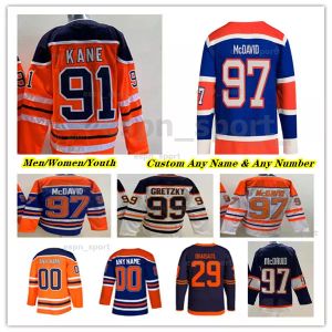 Oilers personnalisés Connor McDavid Hockey Jersey 2023 Heritage Classic Draisaitl Darnell Ryan Nugent-Hopkins Zach Hyman Darnell Nurse Evander Kane Wayne Gretzky