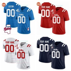 Custom ole miss rebelles nom et numéro de football