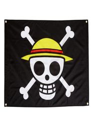 Aangepaste eendelige strohoed piraatvlaggen banners 3x5ft 100D polyester hoge kwaliteit met messingsdichtingsringen9889781