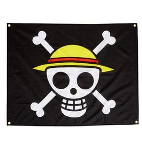 Op maat gemaakte strohoed piraatvlaggenbanners 3x5ft 100D polyester van hoge kwaliteit met messingsdichtingsringen3096189