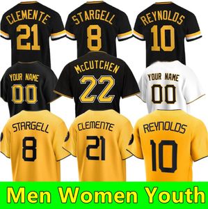 Aangepaste Oneil Cruz Andrew 22 Mccutchen Jersey Aroldis Chapman Paul Skenes Roberto Clemente Barry Bonds Ji-hwan Bae Hayes Rowdy Tellez Davis Joe Reynolds Baseball