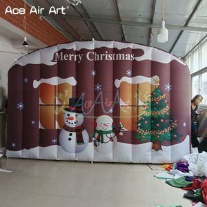 Mur de fond de Photo gonflable personnalisé ou 4mLx2.5mHx0.5mW pour la décoration de vacances de noël