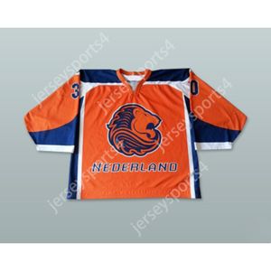 Custom Orange 30 Nederland National Team Hockey Jersey New Top Ed S-M-L-XL-XXL-3XL-4XL-5XL-6XL