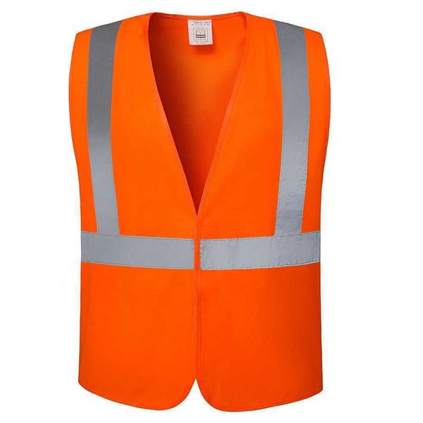 Gilet réfléchissant de sécurité de chemise de fabricant de chemise de haute visibilité de classe 2 d'équitation fluorescente orange faite sur commande