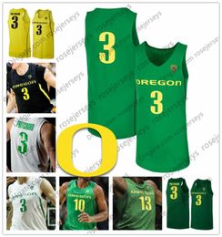 Personalizado Oregon Ducks 2020 Baloncesto Apple Verde Amarillo Negro Blanco 3 Pritchard Payton 32 Anthony Mathis 10 Shakur Juiston 1 Bol Bo7480682