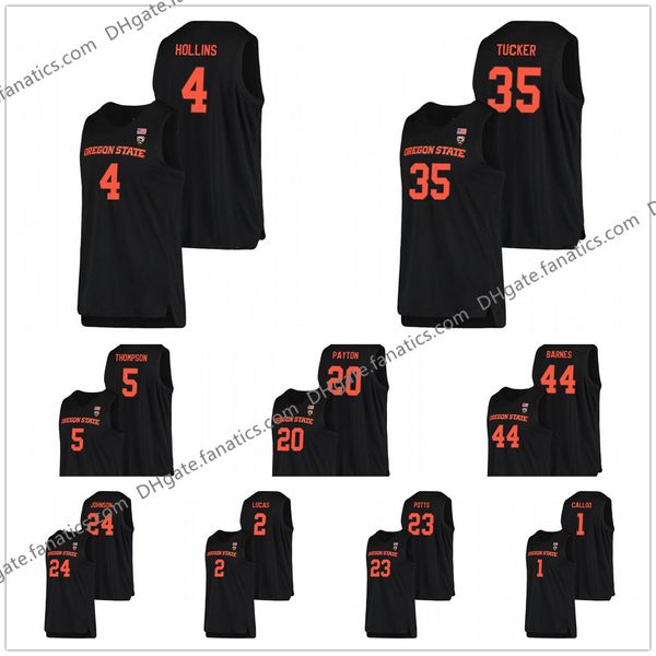 Maillot de basket-ball universitaire personnalisé Oregon State Beavers 2021 11 Zach Reichle 1 Maurice Calloo 2 Jarod Lucas 4 Alfred Hollins 5 Ethan Thompson 10 Warith Alatishe