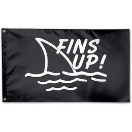 Custom Outdoor Indoor Fins Up 3x5FT vlaggen, hoogwaardige hangende nationaal maken uw eigen vlaggen banners, gratis verzending, binnen buiten