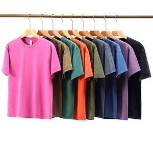 Camisetas personalizadas de gran tamaño para hombre, camisetas Unisex Vintage Batik de peso pesado, camiseta lisa, impresión por sublimación, camisetas en blanco de 260gsm