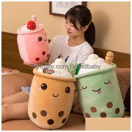 Aangepaste P Peluche Grande Hy Wy Wy Creatieve Fruit Melk Thee Cartoon Kussen Slee Pearl Cup Stuff Speelgoed Voedsel Voor Meisje Kerst Drop Delivery Dhnwe