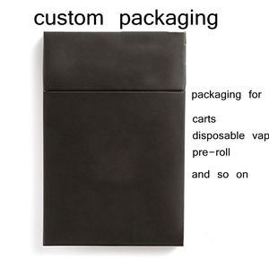 Aangepaste verpakking voor vape-cartridge Wegwerp vaporize-penapparaat Pre-roll-pakket OEM-stickers Mylar-zakken Plastic buis Fabriek direct ontwerp