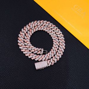 Custom Pass Diamond Test VVS Moissanite Cuban Link Chain 13mm Hip Hop Necklace Men 925 Silver Jewelry