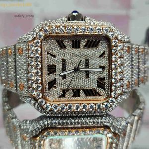 Test de passe personnalisé VVS Moisanite Unisexe Hip Hop Full Iced Out Diamond Watch