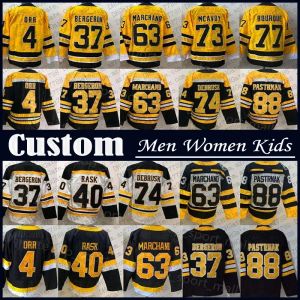 Maillot de hockey personnalisé hommes femmes jeunes Boston''Bruins''Bruins Brad Marchand Taylor Hall Tyler Bertuzzi Nick Foligno Linus Ullmar