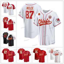 Maillot de baseball personnalisé Patrick Mahomes Travis Kelce Isiah Pacheco Nick Bolton Chris Jones Justin Reid Kadarius Toney Harrison Butker George Karlaftis Rashee Rice