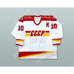 Pavel Bure 10 USSS CCCP CCCP BLANC HOCKEY NOUVEAU TOP TOP CITEST ST-M-L-XL-XXL-3XL-4XL-5XL-6XL