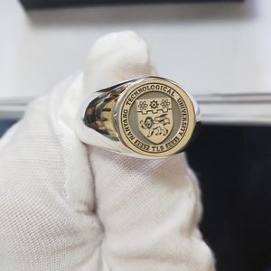 Anillo personalizado con grabado 3D de 26 letras y 15mm para hombre, anillo de moda, anillo de plata 925 para regalos familiares 240102