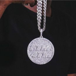 Gioielli personalizzati personalizzati Ottone Argento sterling 925 Collana hip-hop in oro 14k 18k Vvs Moissanite Diamante ghiacciato Nome pendente
