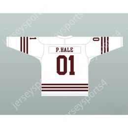 Personnalisé PETER HALE BLANC 01 BEACON HILLS CYCLONES HOCKEY JERSEY TEEN WOLF TV Top Cousu S-M-L-XL-XXL-3XL-4XL-5XL-6XL