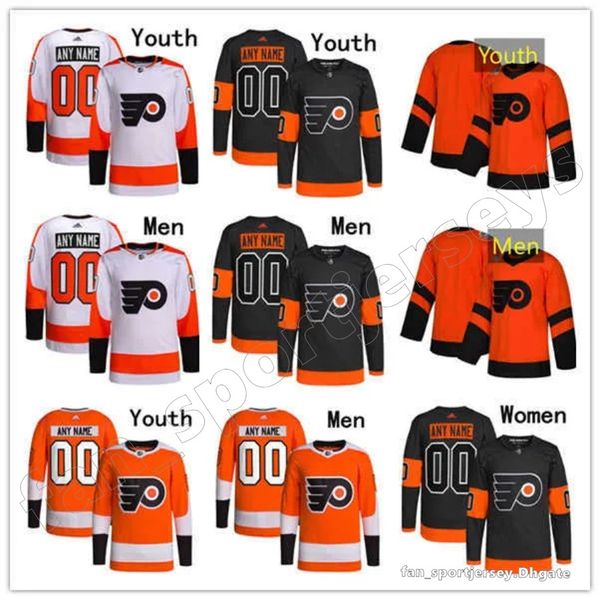 Maillots de hockey de Philadelphie personnalisés Flyers 57 Wade Allison 54 Egor Zamula 21 Scott Laughton 86 Joel Farabee 49 Noah Cates 44 Nicolas Deslauriers 6