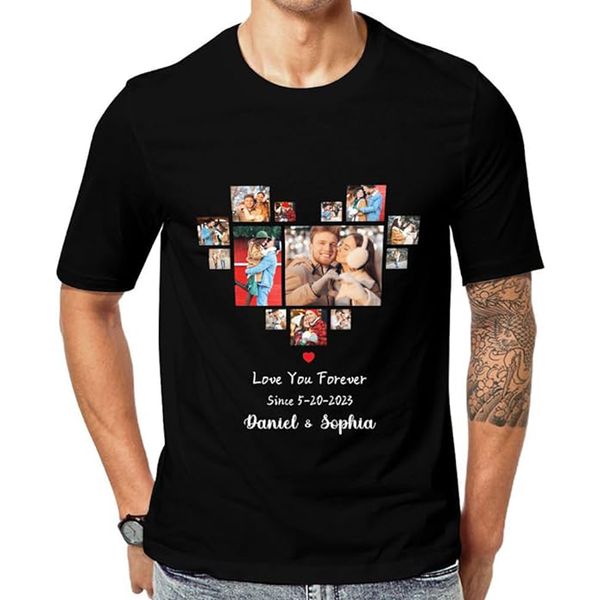 Camiseta con foto personalizada, camiseta personalizada, camiseta con impresión personalizada, haz tu propia camiseta