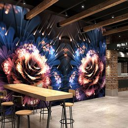 Papel de pared de fotos personalizado moderno 3D estrellas estéreo murales ktv bar clubes creativo decoración wallpapers 3d wallpaper