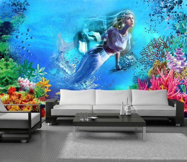 Papel de pared de foto personalizado Rollos de papel de seda 3D Sileno Silmano Mundo Sala de estar TV Fondo de pared Decoración de pared Pintura Fondo de pantalla para vivir