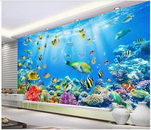 photo personnalisés fonds d'écran pour murs 3d murale papier peint peinture murale Immense monde méditerranéen sous-marine pour le salon des papiers peints de fond TV