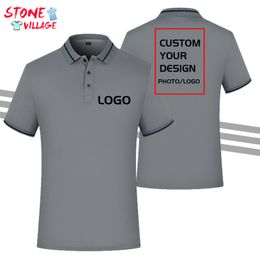 Image personnalisée Polo pour hommes Designer Simple Revers Manches courtes Vêtements Jerseys Golf Tennis Groupe Plus Taille XS 4XL 220722