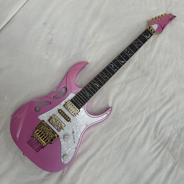 Rose personnalisé 7.v Guitare électrique LBNZ Marque HSH Pickups Fr Bridge Gold Hardware Fast Navire