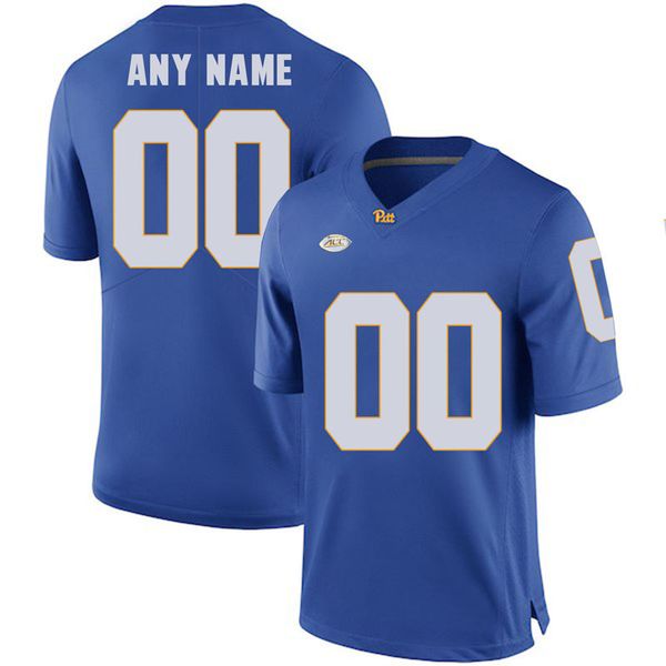 Camisetas personalizadas de Pittsburgh personalizar hombres universidad azul bandera de EE. UU. moda adulto tamaño fútbol americano ropa cosida orden de mezcla