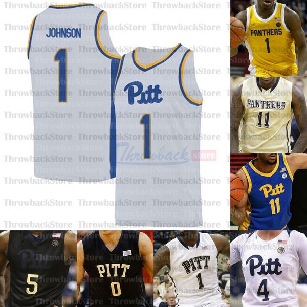 Custom Pittsburgh Panthers Basketball Jerseys 0 Eric Hamilton 1 Xavier Johnson 2 Trey McGowens 4 Drumgoole Jr. 11 Champagnie