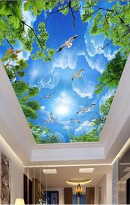 Personnalisé po 3d peintures murales de plafond papier peint nuages blancs 3d peintures murales de plafond papier peint pour murs 3d2746547