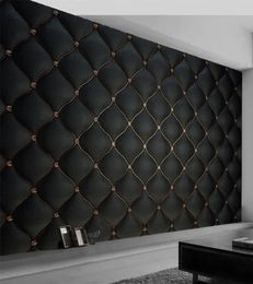 Custom Po Wallpaper 3D Black Luxe Soft Roll Mural Living Room TV Sofa Slaapkamer Home Decor Wall Paper Papel de Parede Sala 3D4270761