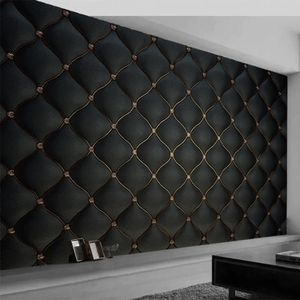 Custom Po Wallpaper 3d Black Luxe Soft Roll Mural Living Room TV Sofa Slaapkamer Home Decor Wall Paper Papel de Parede Sala 3D2595014