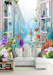 custom po wallpaper 3d Children039s room underwater world wall papers home decor for kids3436110