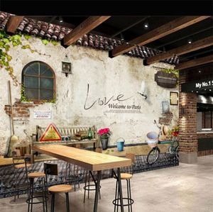 Murales de fondo de pantalla personalizado Murales Classic Old Street Wall Po Paris Kitchen Restaurant Restaurant Papel de pared Papel de Parede 3D4616925