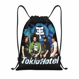 aangepaste Pop Rock Band Tokio Hotel Trekkoord Rugzak Tassen Mannen Vrouwen Lichtgewicht Duitse Gym Sport Sackpack Sacks voor Reizen t5rg #