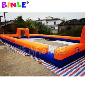 Custom portable blow up Inflatable football PitchInflatables soccer fieldaerated footballs Court Arena for outdoor game