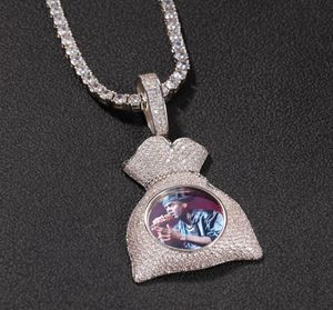 Custom Pos Ketting Mode Vergulde Portemonnee Geheugen Iced Out Hanger Heren Hip Hop Kettingen Jewelry5629055