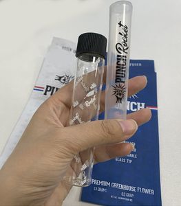 Emballage de joint pré-roulé personnalisé avec tubes en plastique de 116 mm Sacs à punch Rocket Sacs multi-souches WCC Monnrocket avec tubes en verre Tubes en plastique pré-roulés