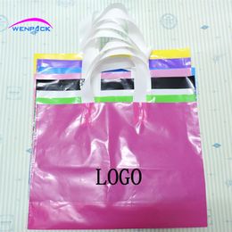 Sac en plastique imprimé personnalisé, sac d'emballage à poignée, sacs de shopping pour vêtements 40x30 10cm2937